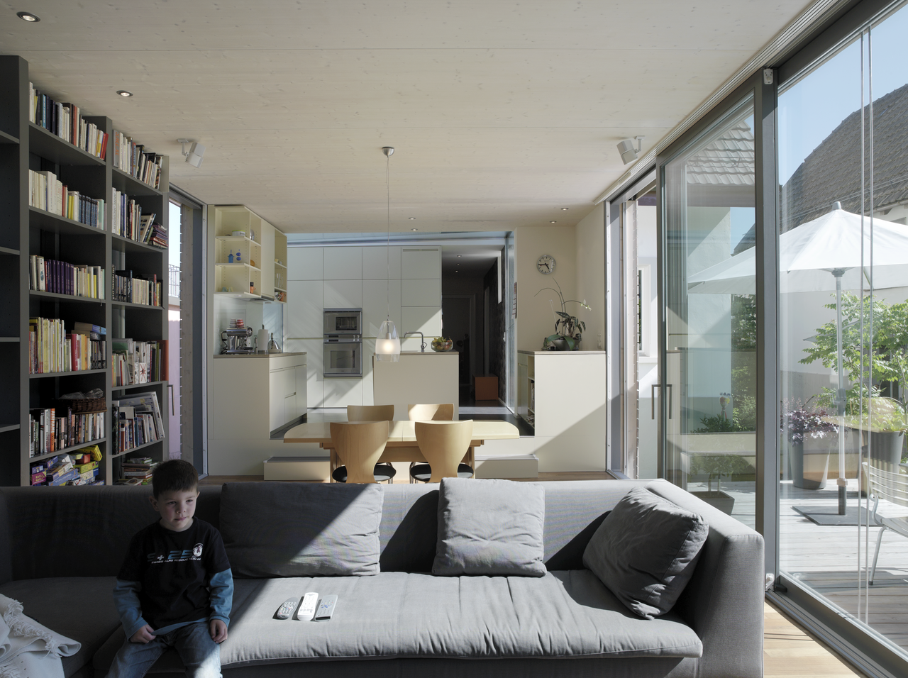 La zona giorno nel nuovo annesso