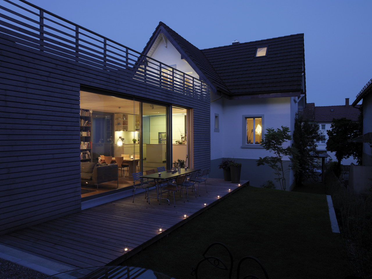 La vista sull'ampliamento in legno