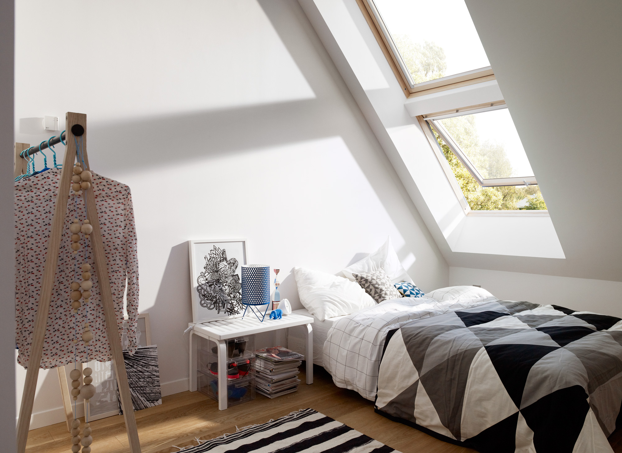 La finestra in legno è un classico della produzione VELUX e si adatta a qualsiasi ambiente